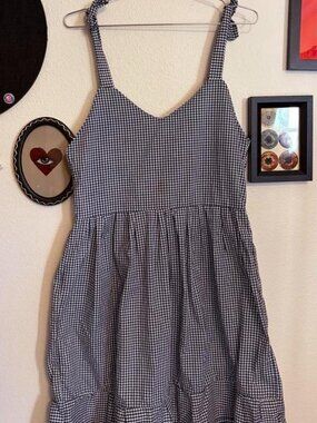 Leveret Handmade Gingham Print Midi Dress